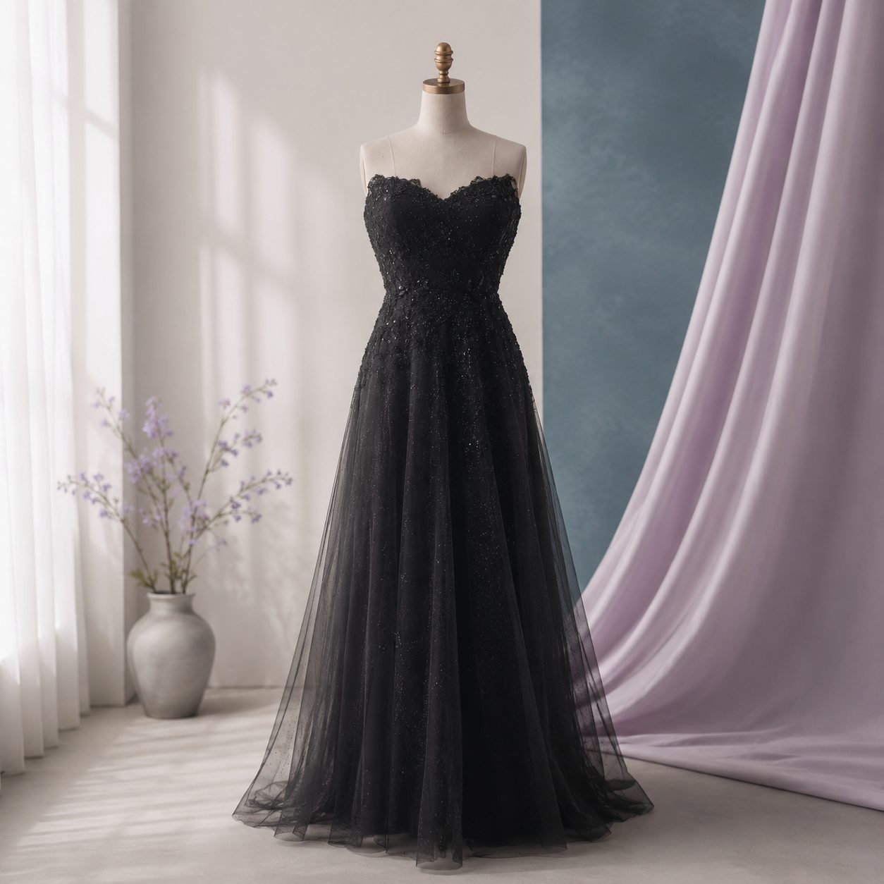 Robe noire réalisée par NDG Professional Tailor à Montréal